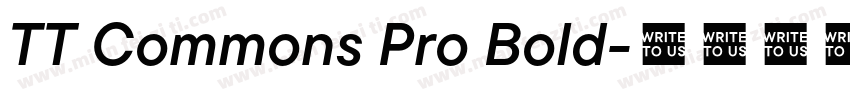 TT Commons Pro Bold字体转换